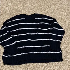Black striped sweater